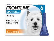 Frontline Spot-On Flea & Tick Treatment Dog 2 -10 Kg - 6 Pack